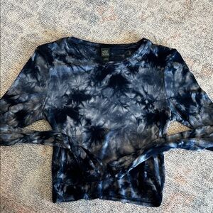 Wild Fable  Women's Blue Tie-Dye Long Sleeve Tee